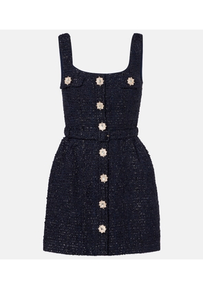 Self-Portrait Belted boucle minidress