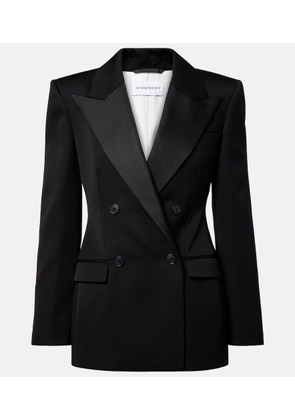 Givenchy Double-breasted satin-trimmed wool blazer