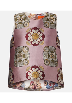 La DoubleJ La Scala asymmetric jacquard top