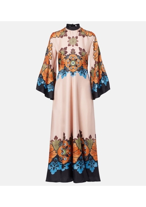 La DoubleJ Magnifico floral silk maxi dress