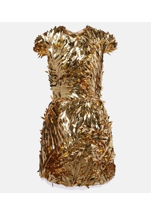 Oscar de la Renta Embellished mesh minidress