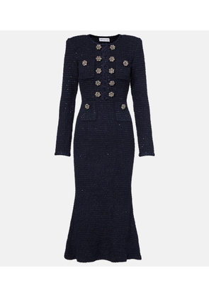 Self-Portrait Boucle midi dress