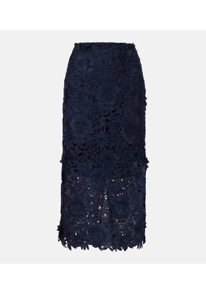 Rotate Guipure lace midi skirt