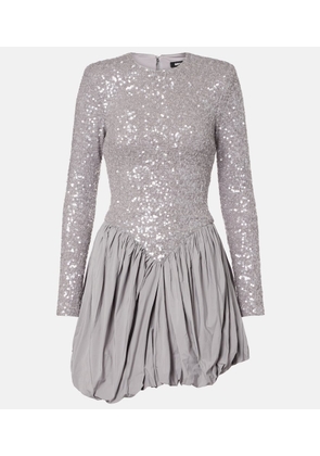 Rotate Sequined asymmetric minidress