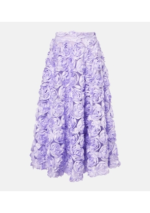 Rotate Floral-applique maxi skirt
