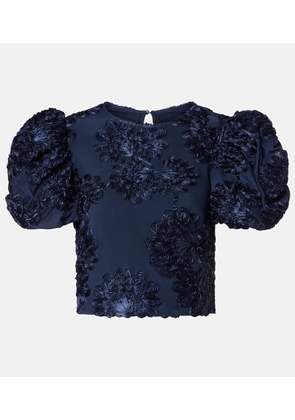 Rotate Floral-applique top