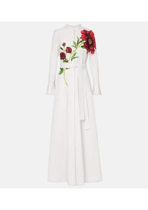 Oscar de la Renta Peony cotton-blend poplin maxi dress