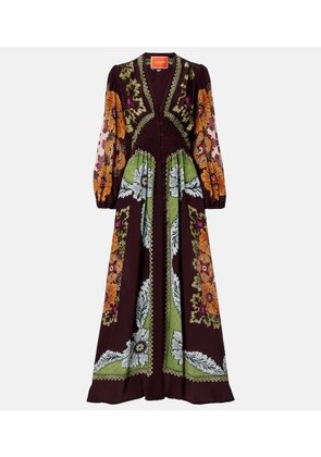 La DoubleJ Printed silk maxi dress