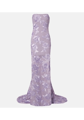 Rotate Floral-applique maxi dress