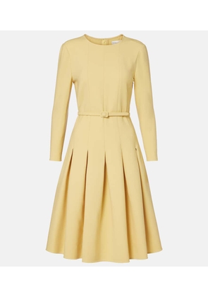 Oscar de la Renta Pleated crepe midi dress