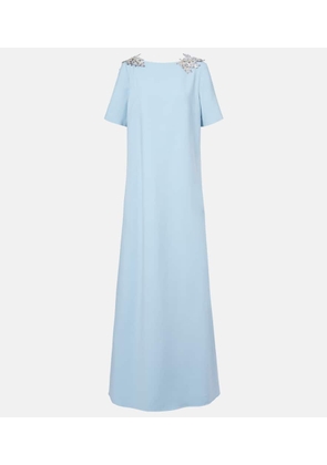 Oscar de la Renta Fern sequined wool-blend gown