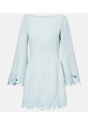 Oscar de la Renta Cotton and wool-blend tweed minidress