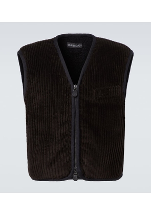 Our Legacy Top cotton corduroy vest