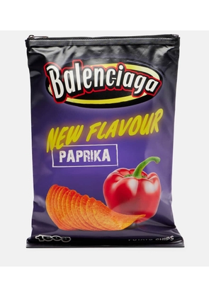 Balenciaga Chips leather clutch