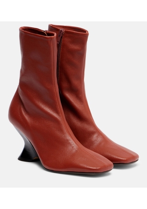 Dries Van Noten 75 leather ankle boots