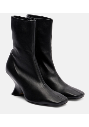 Dries Van Noten 75 leather ankle boots