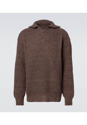 Maison Margiela Wool and cotton half-zip sweater