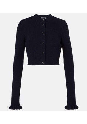 Alaia Cropped wool and silk-blend cardigan