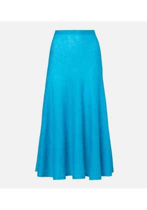 Alaia Circle mohair and wool-blend midi skirt