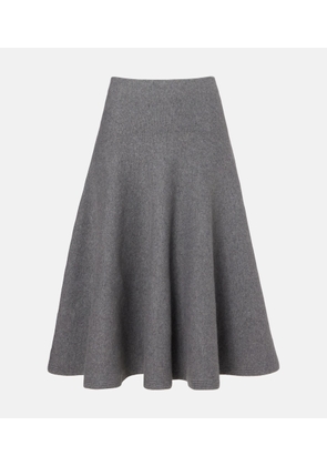 Alaia Cashmere-blend midi skirt