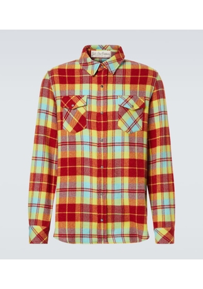 God's True Cashmere Plaid cashmere shirt with labradorite