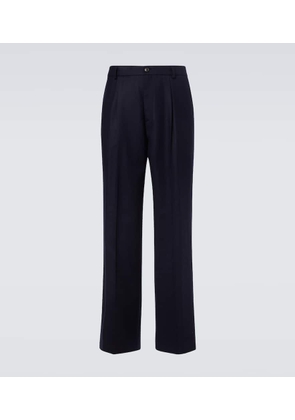 Dries Van Noten Wool flannel wide-leg pants