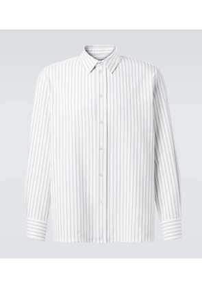Saint Laurent Cassandre striped cotton poplin shirt