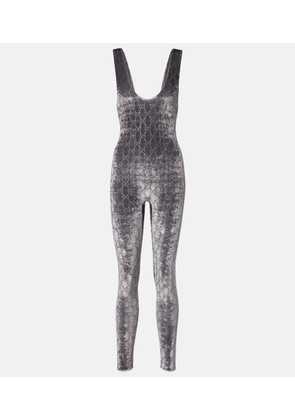 Gucci GG Crystal velvet jumpsuit