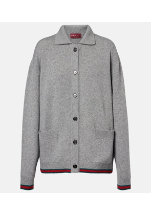 Gucci Web Stripe wool and cashmere cardigan