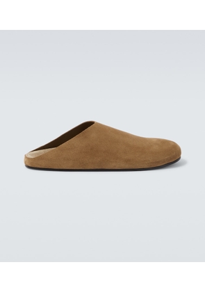 The Row Hudson suede mules