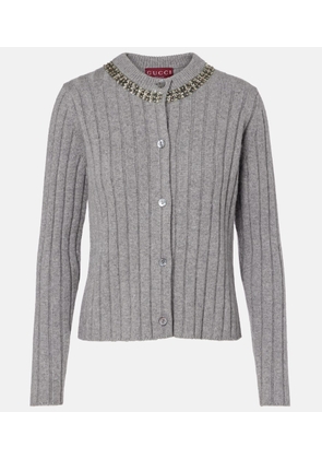 Gucci Embellished wool and cashmere cardigan