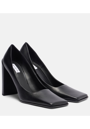 Alaia Square leather pumps