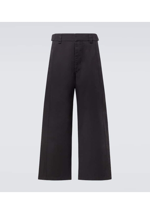 Lemaire High-rise cotton twill wide-leg pants