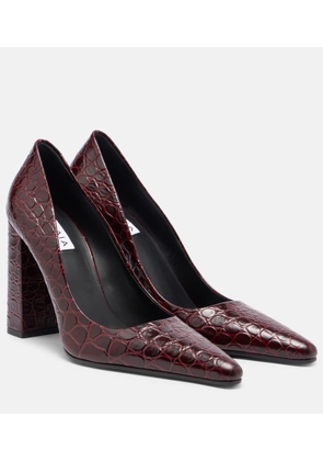Alaia Pointy 90 croc-effect leather pumps