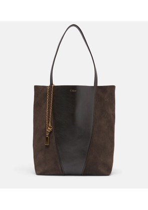 Chloe Chloe Spin leather and suede tote bag