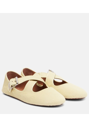 Alaia Calf hair ballet flats