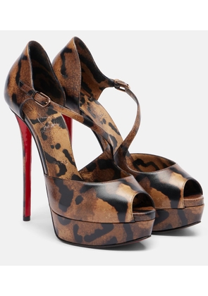 Christian Louboutin Miss Zigourata 160 leather platform pumps