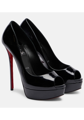 Christian Louboutin Lady Z 160 patent leather peep-toe pumps