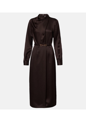 Gabriela Hearst Josef belted silk midi dress
