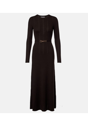 Gabriela Hearst Imagene rib-knitted wool midi dress