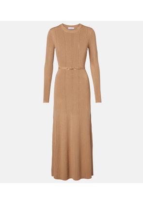 Gabriela Hearst Imagene belted wool midi dress