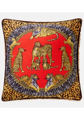 Versace Home Wild Cats wool cushion