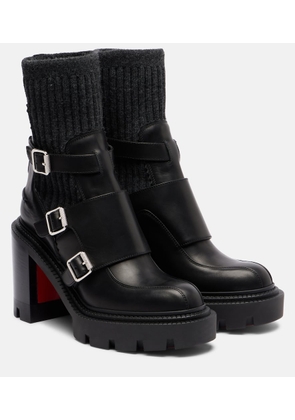 Christian Louboutin Cortinetta College 100 leather ankle boots