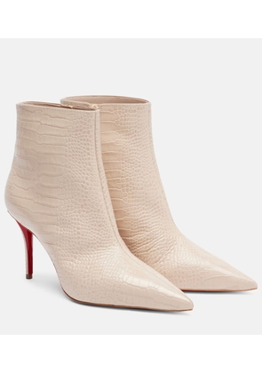 Christian Louboutin Snake-effect leather ankle boots