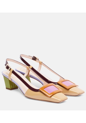 Roger Vivier Belle Vivier 45 leather slingback pumps