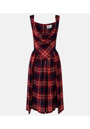 Vivienne Westwood Sunday tartan draped bustier dress