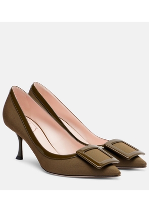 Roger Vivier Viv In The City 65 leather-trimmed pumps