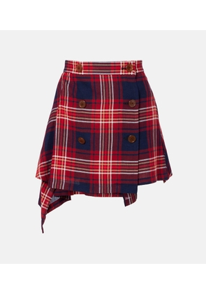 Vivienne Westwood Plaid asymmetric miniskirt