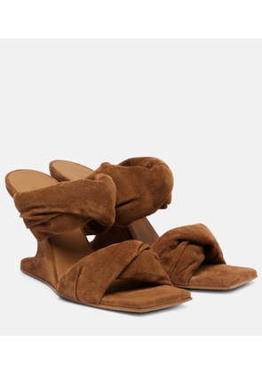 Rick Owens Twisted Cantilever 80 suede mules