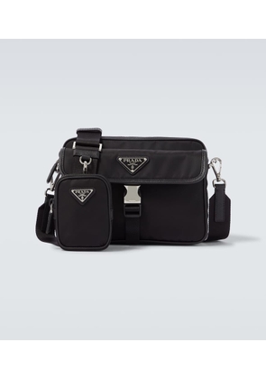 Prada Re-Nylon leather-trimmed shoulder bag